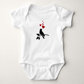 Body Para Bebé pajarito con corazones