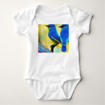 Pájaro azul de la felicidad Baby Bodysuit