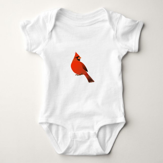 Body Para Bebé Pájaro cardinal masculino (Anverso)