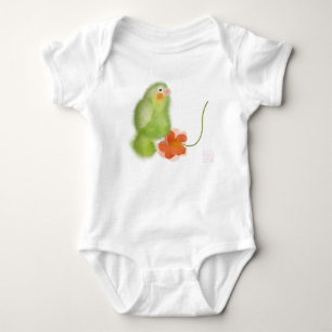 Body Para Bebé Pájaro con flor de BabyLaia