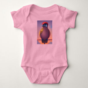 Body Para Bebé Pájaro curioso
