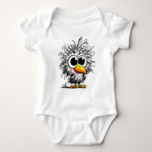 Body Para Bebé Pájaro Desgreñado: Arte Lindo y Divertido