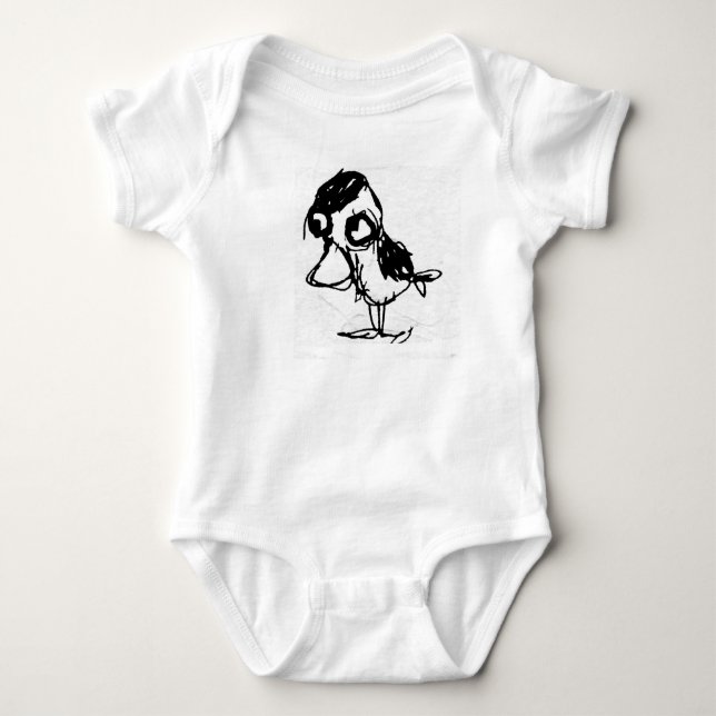 Body Para Bebé Pájaro Enojado (Anverso)