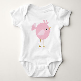 Body Para Bebé Pájaro rosa dulce