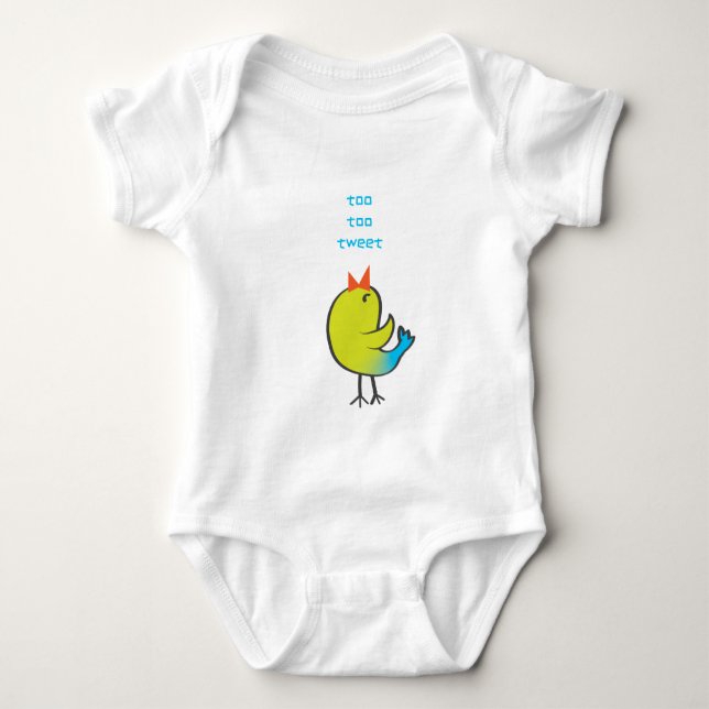 Body Para Bebé Pájaro Tweeter (Anverso)