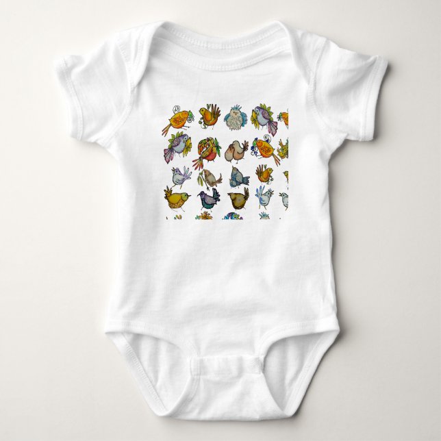 Body Para Bebé Pájaros y pajaritos (Anverso)