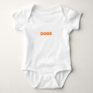 Body Para Bebé Palabra DOGS en amarillo
