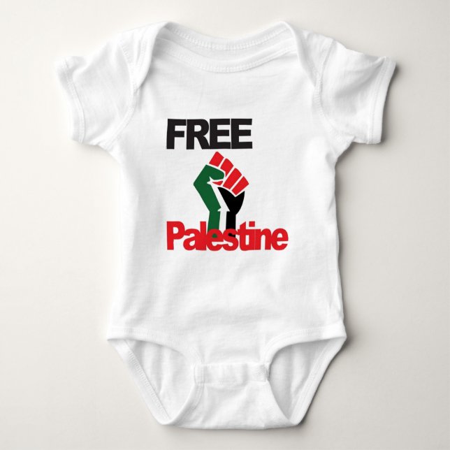 Body Para Bebé Palestina libre - فلسطينعلم - bandera palestina (Anverso)