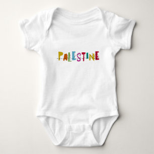 Body Para Bebé PALESTINA Nombre Árabe Colorido 
