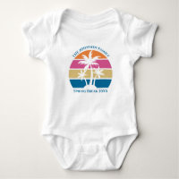 Palm Tree Beach Trip Sunset Cute Personalizado