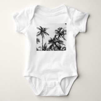 Body Para Bebé Palm Tree Leaf Black White