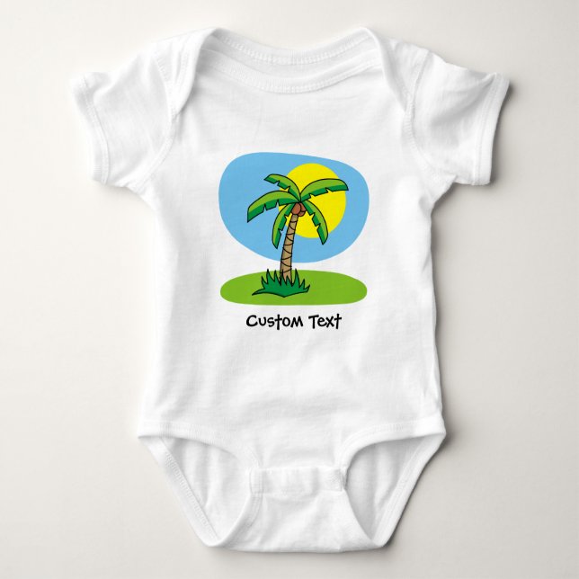 Body Para Bebé Palm Tree Personalizado Baby Bodysuit (Anverso)