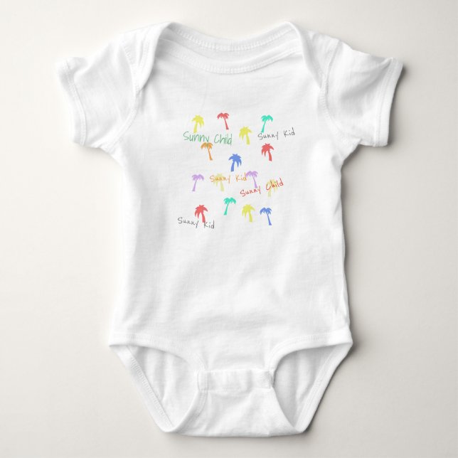 Body Para Bebé Palm Trees Sunny Kid Bodysuit (Anverso)