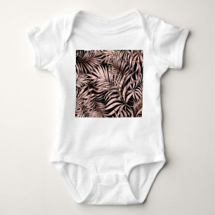Body Para Bebé Palm Tropical: Patrón floral de la jungla.