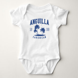 Body Para Bebé Palmera caribeña de Anguilla 1980