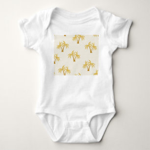 Body Para Bebé Palmeras de Oro: Textil Tropical.