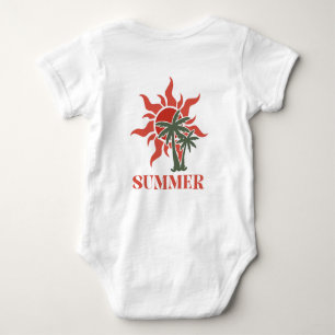 Body Para Bebé Palmeras de Verano Sol Retro Tropical