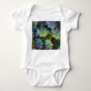 Body Para Bebé Palmilla exótica deja acuarela