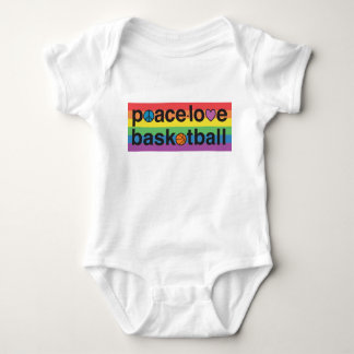 Body Para Bebé Palo de bebé de PeaceLoveBasketball Orgullo (blanc