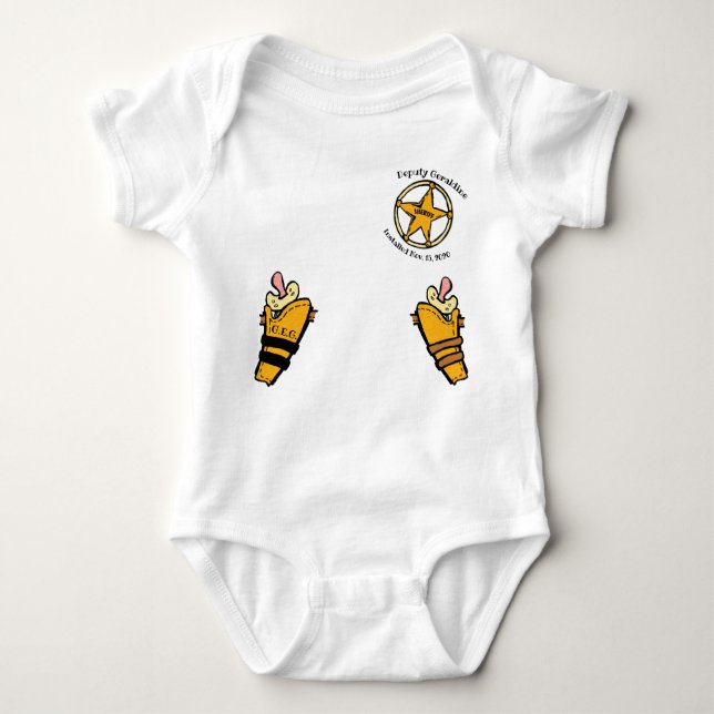 Body Para Bebé Palo de salto de bebé del alguacil (Anverso)