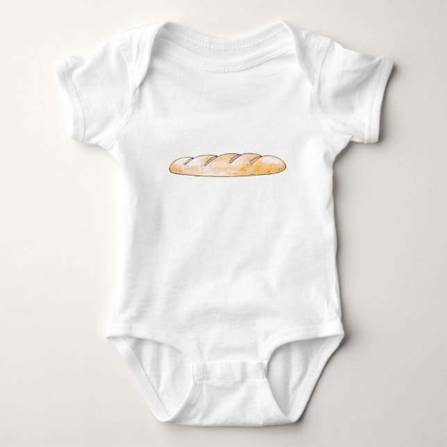 Body Para Bebé Pan de baguette de Francia (Anverso)