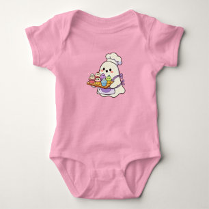 Body Para Bebé Panadería Dulce y Espeluznante Fantasma Lindo