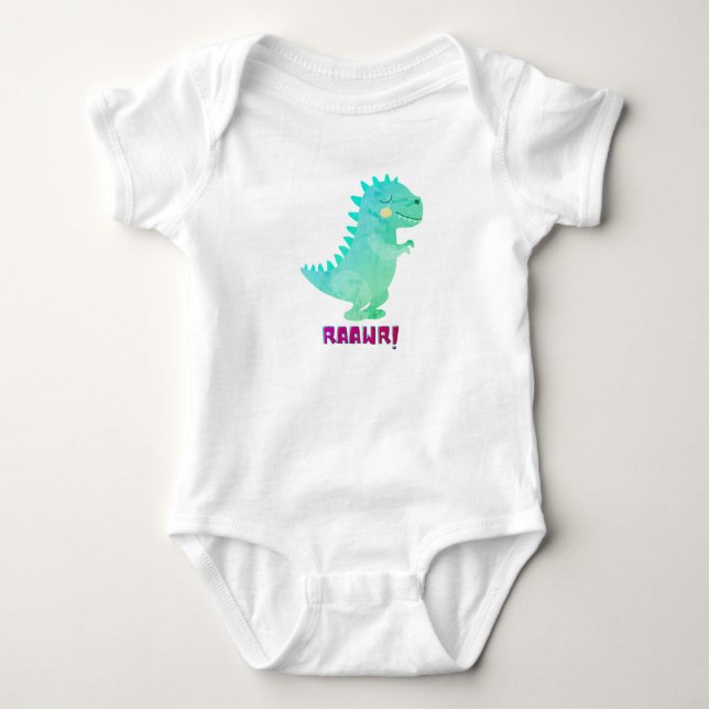 BODY PARA BEBÉ PAÑALERO PARA BEBE DINOSAURIO (Anverso)