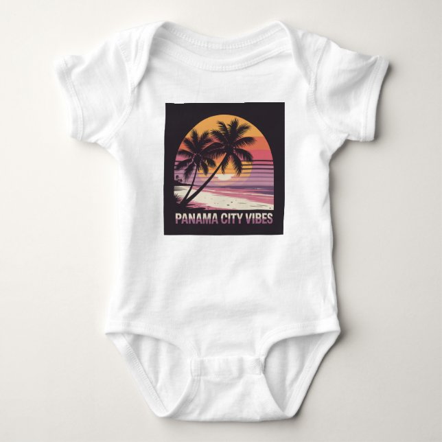 Body Para Bebé Panama City Vibes (Anverso)