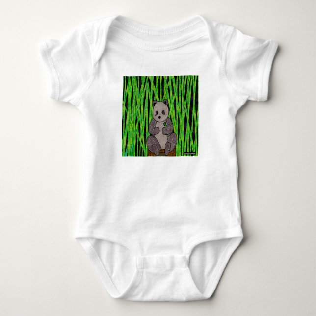 Body Para Bebé Panda (blanco) - Bodysuit de bebé (Anverso)