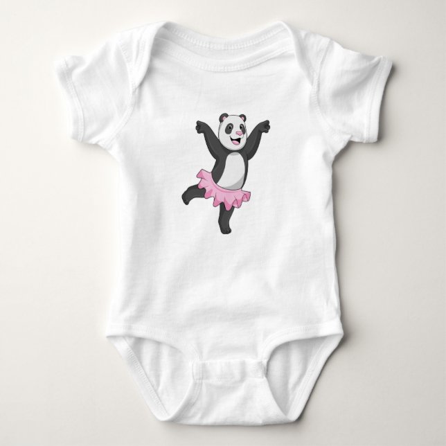 Body Para Bebé Panda como Ballerina en el ballet (Anverso)