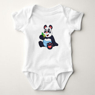 Body Para Bebé Panda como bebé con bambú