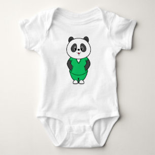 Body Para Bebé Panda como enfermera con Smock