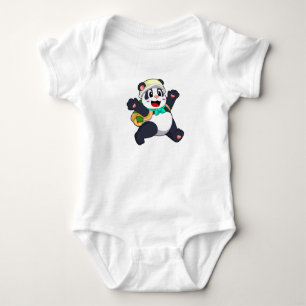 Body Para Bebé Panda como estudiante