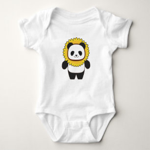 Body Para Bebé Panda con girasol