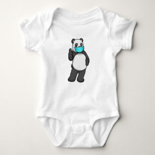 Body Para Bebé Panda con máscara facial