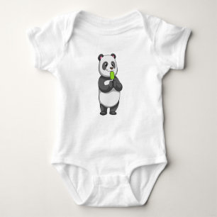 Body Para Bebé Panda con Popsicle