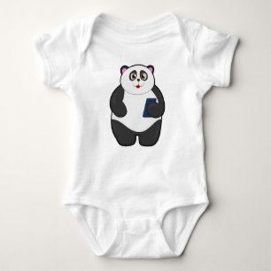 Body Para Bebé Panda con teléfono móvil
