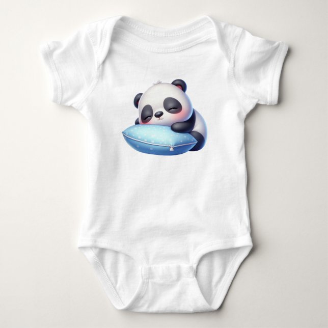 Body Para Bebé Panda de bebé dormido (Anverso)