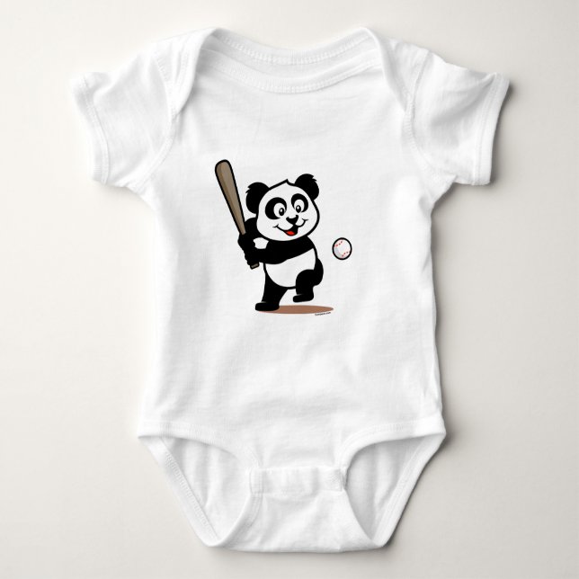 Body Para Bebé Panda de Béisbol (Anverso)