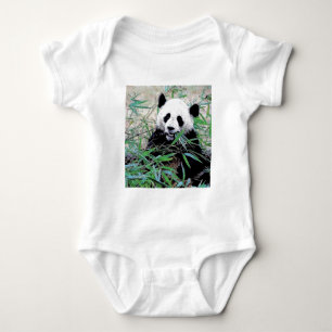Body Para Bebé Panda Eating Leaves