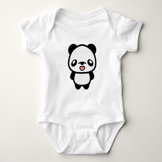 Body Para Bebé Panda feliz kawaii (Anverso)