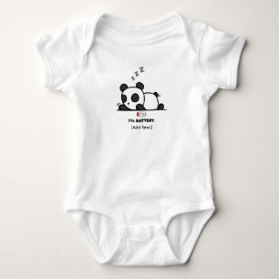 Body Para Bebé : Panda Kawaii Adorable - Batería Baja 1% Hora de 