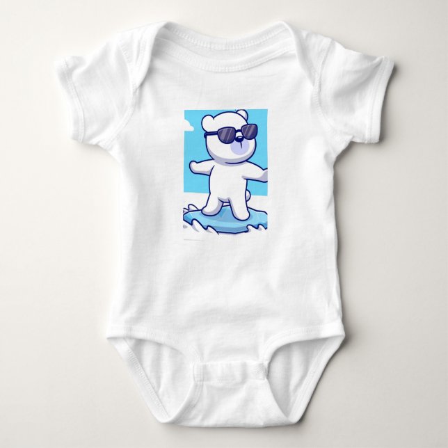 Body Para Bebé Panda Print Baby Bodysuit (Anverso)