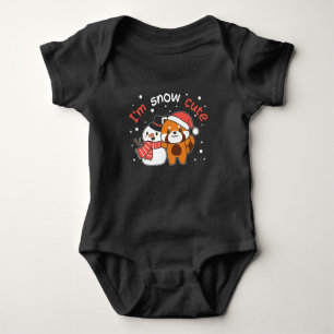Body Para Bebé Panda Rojo Soy Nieve Cute Snowman Snowman Pun