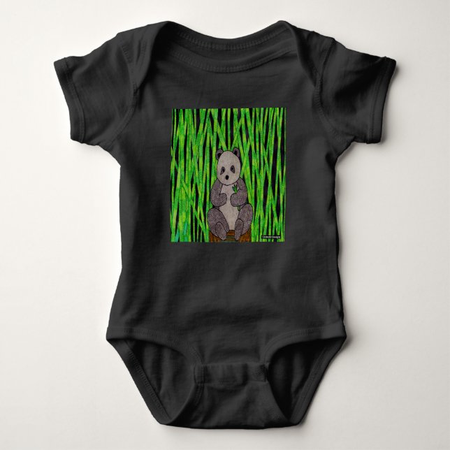 Body Para Bebé Panda (vívido) - Baby Bodysuit (Anverso)