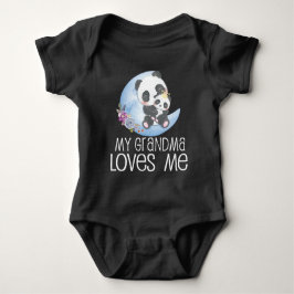 Body Para Bebé Pandas en la Luna 🐼  Mi Abuela Me Ama