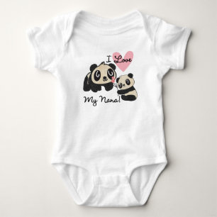 Body Para Bebé Pandas que amo a mi nana