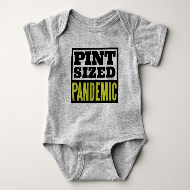 Body Para Bebé Pandemia Pintada Unisex Hipster Bebé Una Pieza (Anverso)