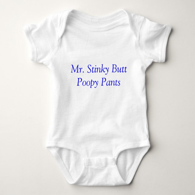 Body Para Bebé Pantalones poopy del extremo de Sr. Stinky (Anverso)