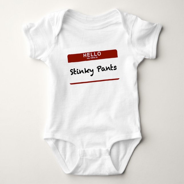 Body Para Bebé Pantalones Stinky (Anverso)